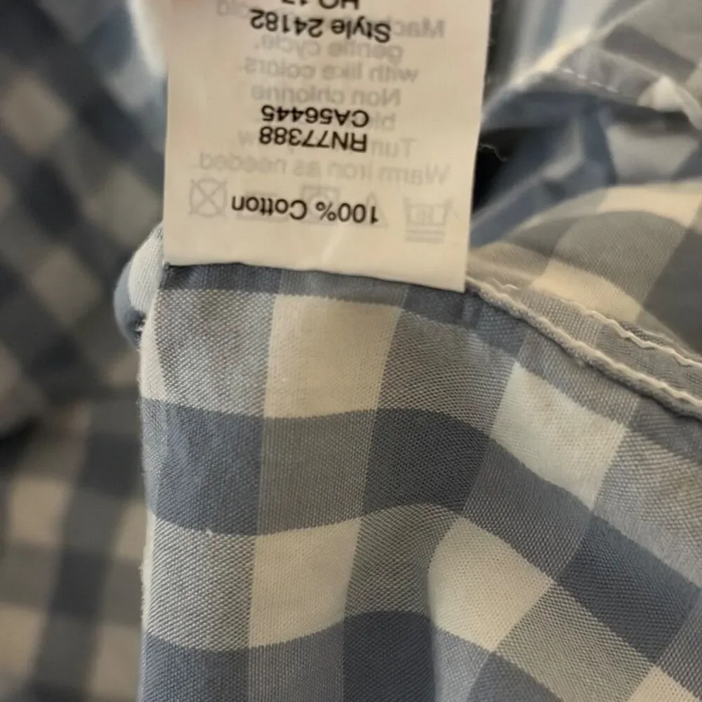 J Crew Shirt Men's Medium Plaid Button Up Cotton Collared Long Sleeve Casual